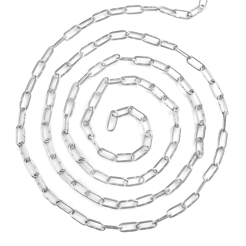 GENHAKON 66Ft Stainless Steel Chain, 1/8 inch Heavy Duty Chain, Hanging Chain for Hanging Clothing?Decorations?Chair, securing Gates and Fences, anchoring Camping Equipment and More.by - Image 1